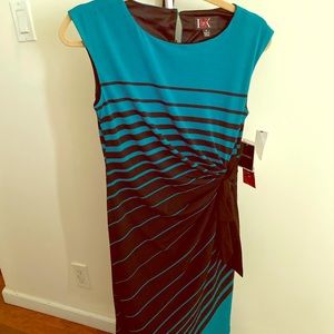 R&K Black/Teal Midi Dress